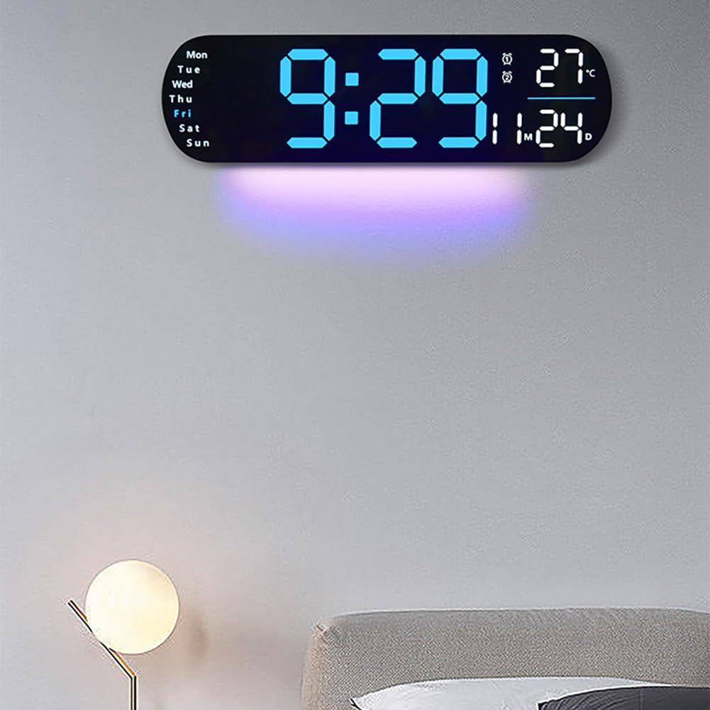 Reloj digital Garvee azul como regalo ideal para dormitorio salón y oficina