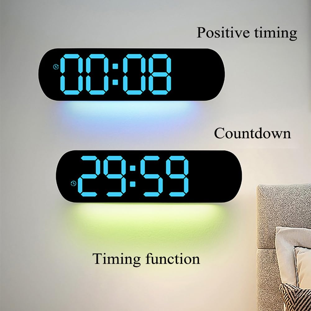 Mando a distancia del reloj Garvee con ajuste de brillo y modos de color de números